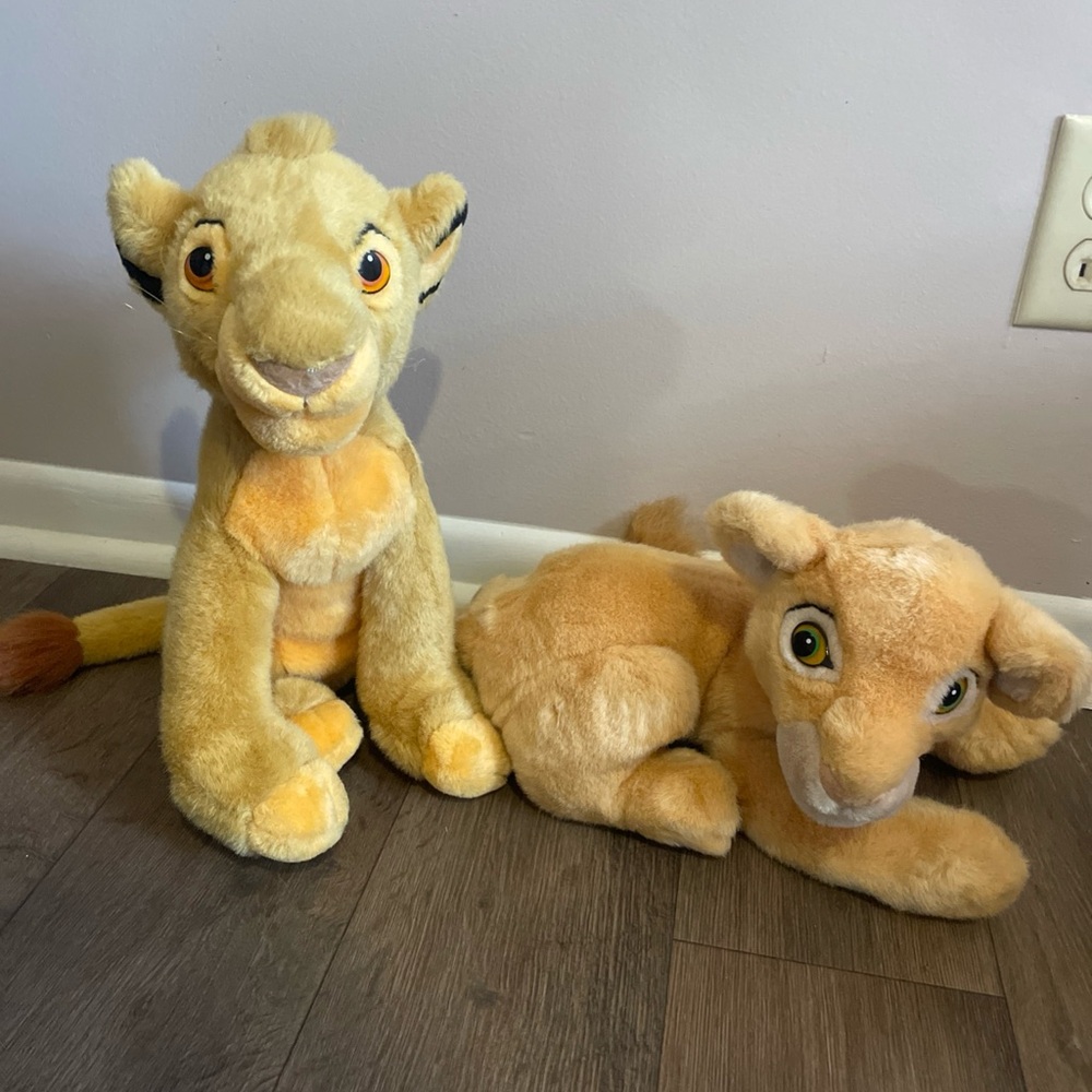 1994 The Lion King Simba & Nala Disney Store Plush Pair